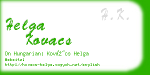 helga kovacs business card